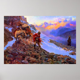 彼の肉男vsグリズリー・チャールズ・マリオン・ラッセル ポスター