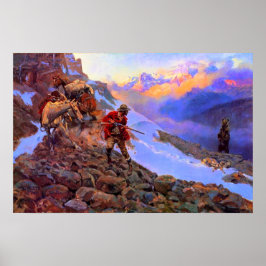 彼の肉男vsグリズリー・チャールズ・マリオン・ラッセル ポスター