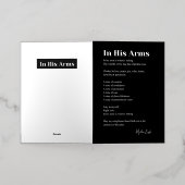 彼の腕の中で愛の詩のウォールアート 箔グリーティングカード (外側レイダウン)