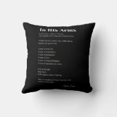 彼の腕の中で愛の詩の装飾 クッション (裏面)