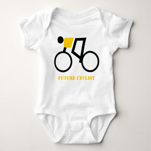 彼の自転車に乗った将来のサイクカスタムリスト ベビーボディスーツ (正面)