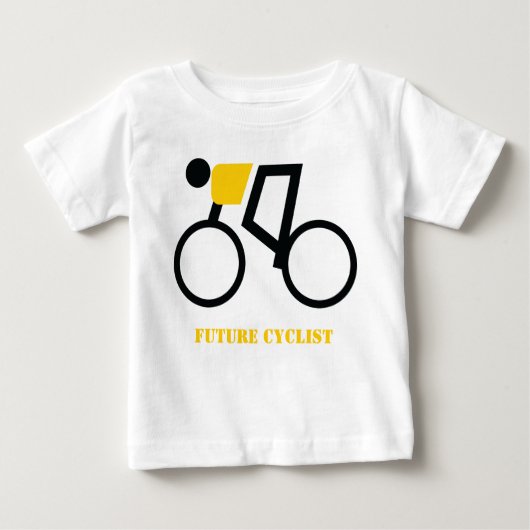 彼の自転車に乗った将来のサイクカスタムリスト ベビーTシャツ (正面)