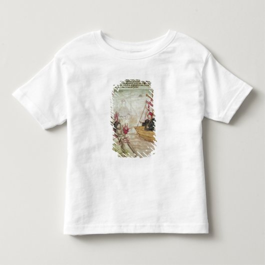 彼の船のSt.ブレンダン トドラーTシャツ (正面)
