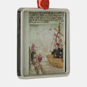 彼の船のSt.ブレンダン メタルオーナメント (右)