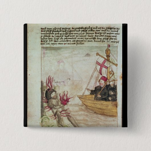 彼の船のSt.ブレンダン 缶バッジ (正面)