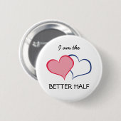 彼の良い半分の彼女+彼(1 / 2) 缶バッジ (正面&裏面)