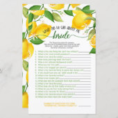 彼の花嫁ゲームについて何て言ってた？ - レモン (正面/裏面)