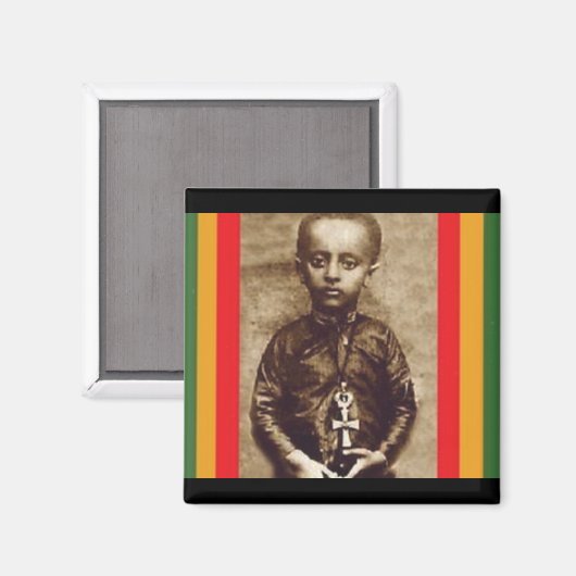 彼の若い頃のセラシー王I (ラスタハート) マグネット (正面/裏面)