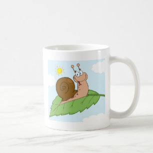 彼の葉の微笑のすごいかたつむり コーヒーマグカップ