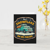 彼の行進に水を差すな、トランプ支持の雪除去サービス カード (黄色い花)
