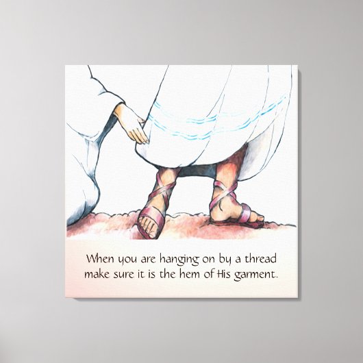 彼の衣服の裾 キャンバスプリント (正面)