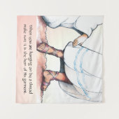 彼の衣服の裾 タペストリー (正面(横))