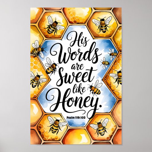 彼の言葉はハニークリスチャンのウォールアートのように甘い ポスター (正面)