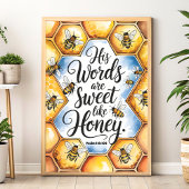 彼の言葉はハニークリスチャンのウォールアートのように甘い ポスター