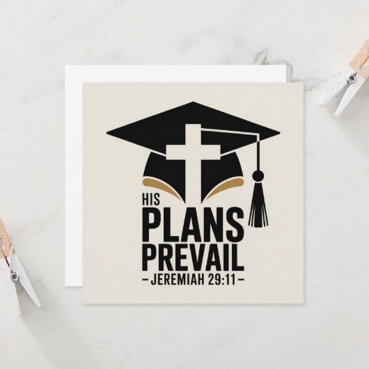 彼の計画はキリスト教の卒業を勝ち取る カード (正面/裏面インサイチュ)