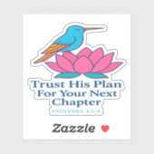 彼の計画を信頼するハミングバード&ロータステッカー シール (シート)