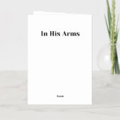 彼の詩の腕の中で 箔グリーティングカード (裏面)