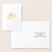 彼の誓い – 金ゴールドフォイルカード 箔カード (ディスプレー)