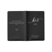 彼の誓結婚い書のミニマリスト脚本 ラージMoleskineノートブック (オープン)