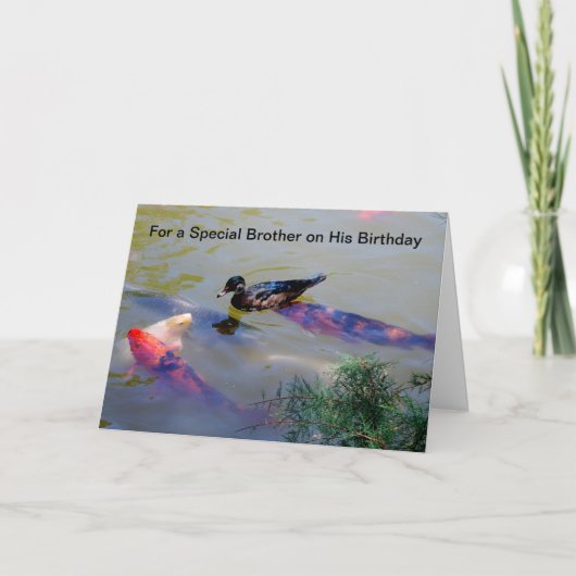 彼の誕生日の特別な兄弟のため カード (正面)