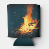 彼の誕生日年齢の誕生日パーティーを焚き火 缶クーラー (裏面)