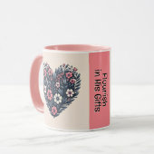 「彼の贈り物で栄える」コーヒーマグ マグカップ (正面左)