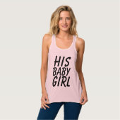 彼の赤ちゃんの女の子のTシャツ タンクトップ (正面フル)