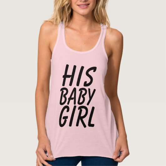 彼の赤ちゃんの女の子のTシャツ タンクトップ (正面)
