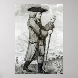 彼の走行の服のジョンソン、1786年先生 ポスター