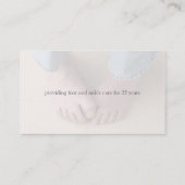 彼の足の名刺を心配している人 名刺 (裏面)