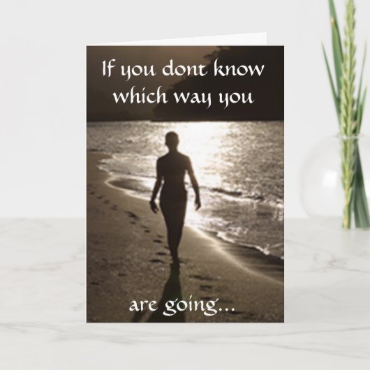 彼の足跡の挨拶状 カード (正面)