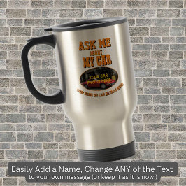 彼の車の写真を追加，名前の頼文字，私の車について トラベルマグ