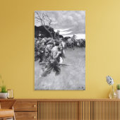 彼の軍隊は泣いて泣きながら解散した キャンバスプリント (インサイチュ (リビング))