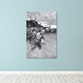 彼の軍隊は泣いて泣きながら解散した キャンバスプリント (インサイチュ (ウッドフロア))