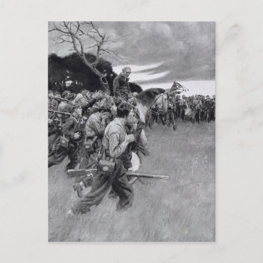 彼の軍隊は泣いて泣きながら解散した ポストカード (正面)