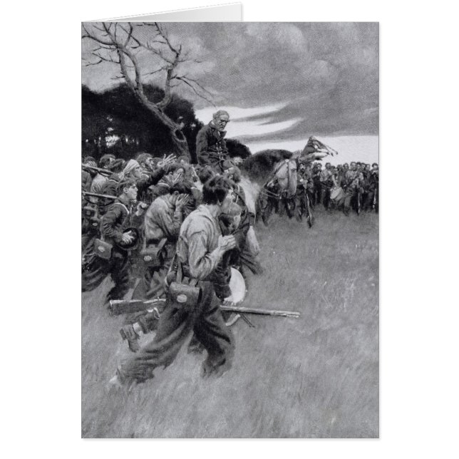 彼の軍隊は泣およびsobbingを壊しました (正面)