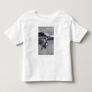 彼の軍隊は泣およびsobbingを壊しました トドラーTシャツ