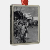 彼の軍隊は泣およびsobbingを壊しました メタルオーナメント (右)