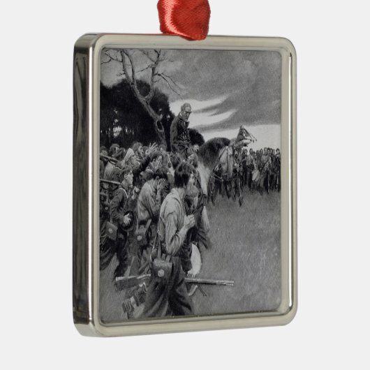 彼の軍隊は泣およびsobbingを壊しました メタルオーナメント (右)