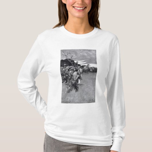 彼の軍隊は泣およびsobbingを壊しました tシャツ (正面)