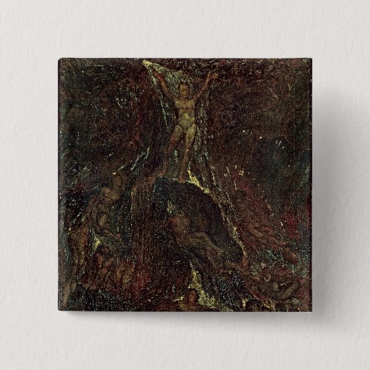 彼の軍隊を呼出すSatan 缶バッジ (正面)