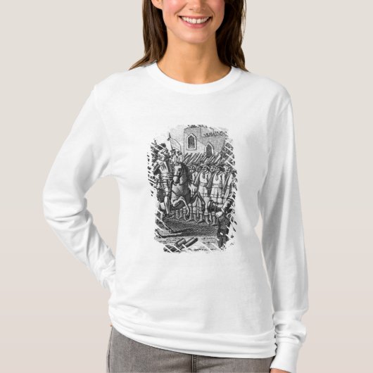 彼の軍隊を見直すHernandoコルテス Tシャツ (正面)