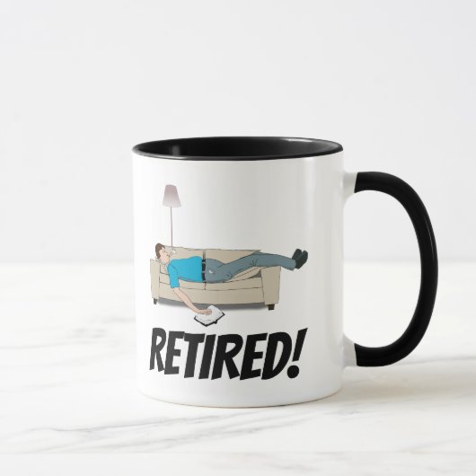 彼の退職したための老後のコーヒーマグ マグカップ (右)