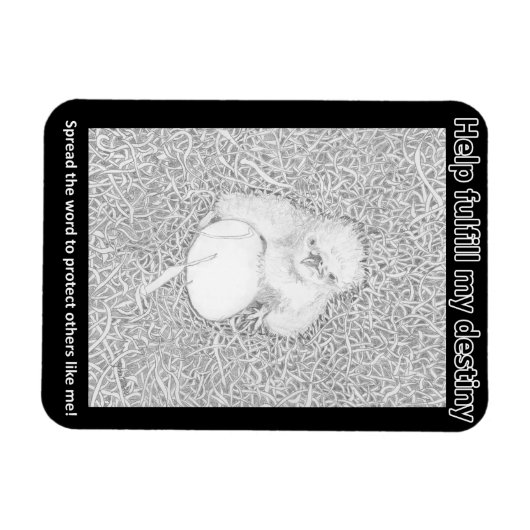 彼の運命の野生生物のラトの毒殺を達成す救る マグネット (横)