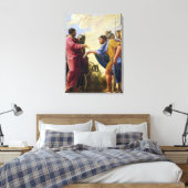 彼の鋤に戻るチンパンタス キャンバスプリント (インサイチュ (寝室))