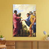 彼の鋤に戻るチンパンタス キャンバスプリント (インサイチュ (リビング))