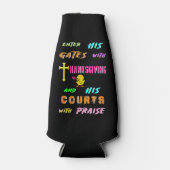 彼の門に入るシック11月クロス感謝祭 ボトルクーラー (正面)