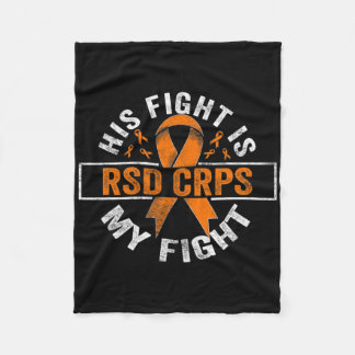 彼の闘いは私の闘い RSD CRPS啓発 2 フリースブランケット