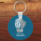 彼の闘い私の闘い 脳がん啓発月間 su キーホルダー (正面)