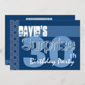 彼の青い蒸気パンクに30歳の誕生日を驚かせる 招待状 (正面/裏面)